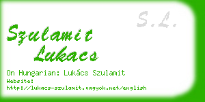 szulamit lukacs business card